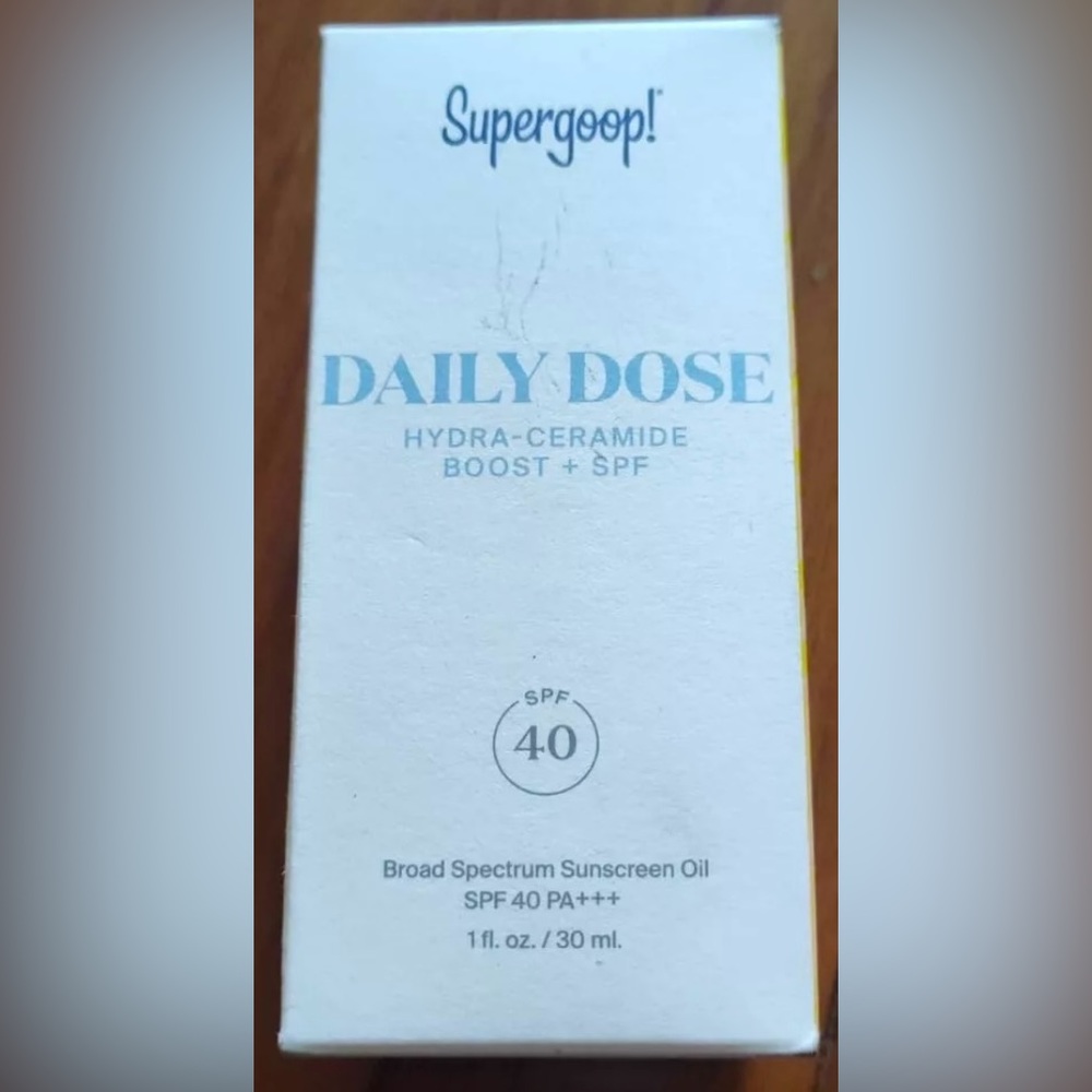 Supergoop Daily Dose Hydra-Ceramide Boost SPF 40 Sunscreen Oil 1 Oz EXP  10/2024